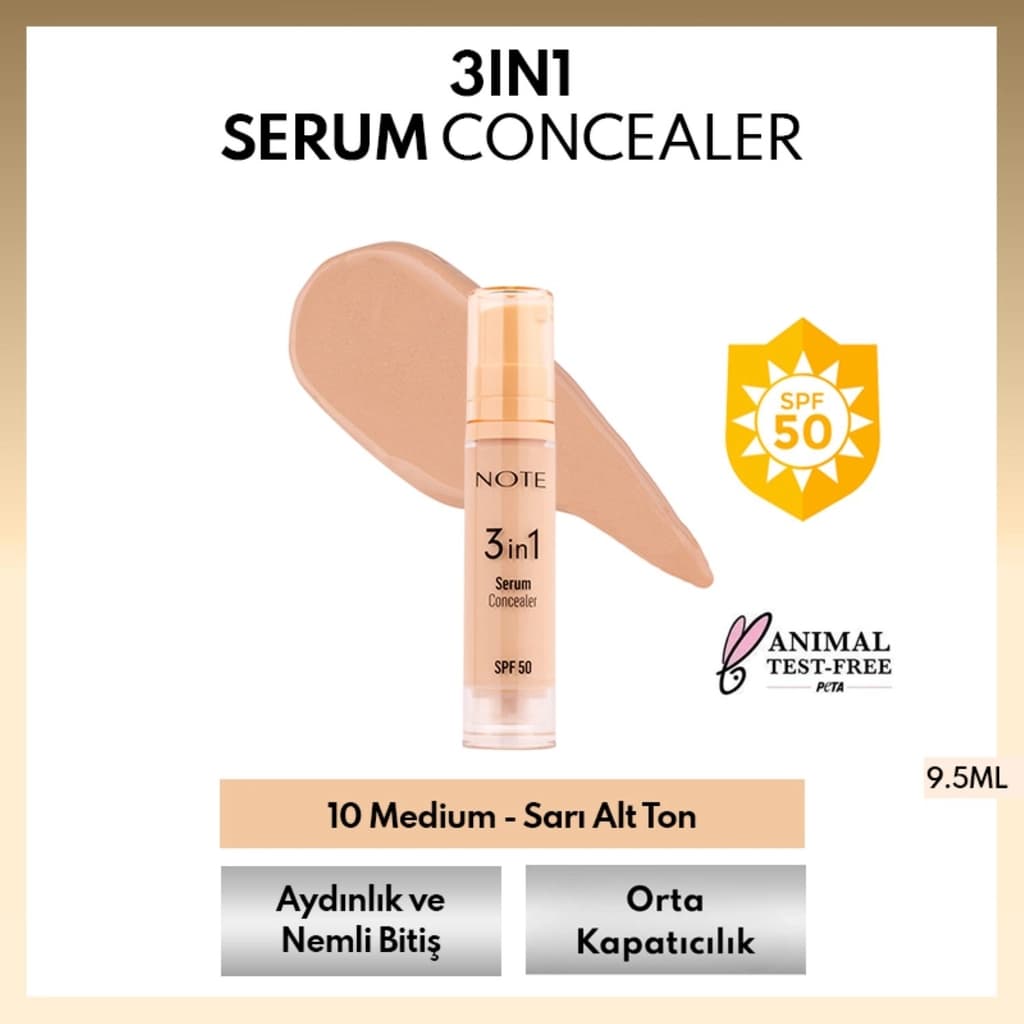 Note 3in1 Serum Concealer 10 Medium